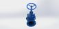 Red / Blue Epoxy Coated Resilent Seated Gate Valve Hand Wheel Operated